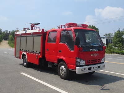 五十铃3吨泡沫消防车|庆铃双排座消防车